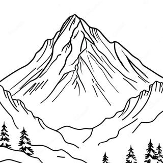 Page A Colorier Montagne Majestueuse Couverte De Neige 26067-23925