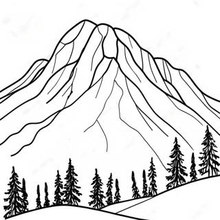 Page A Colorier Montagne Majestueuse Couverte De Neige 26067-23927