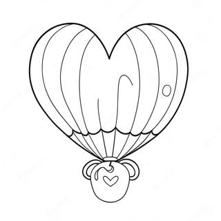 Ballon En Forme De Cœur Pages À Colorier