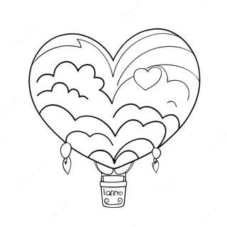 Page A Colorier De Ballon En Forme De Coeur 26216-24043