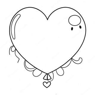 Page A Colorier De Ballon En Forme De Coeur Colore 26217-24046