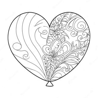 Page A Colorier De Ballon En Forme De Coeur Colore 26217-24048