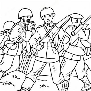 Page A Colorier De Soldats De La Seconde Guerre Mondiale En Bataille 2622-2140