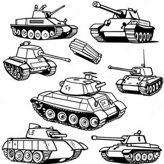 Page A Colorier De Chars Et De Vehicules De La Seconde Guerre Mondiale 2623-2143