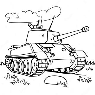 Page A Colorier De Chars Et De Vehicules De La Seconde Guerre Mondiale 2623-2144