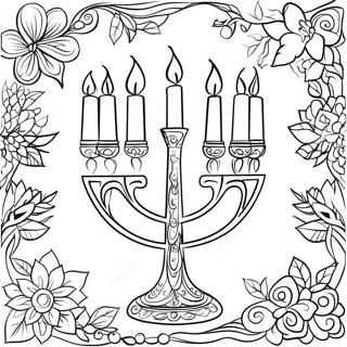 Page A Colorier Menorah Festive 262-213