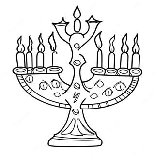 Page A Colorier Menorah Festive 262-215