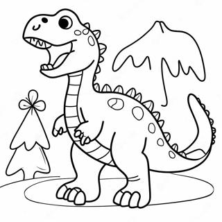 Page A Colorier De Dinosaure De Noel 2632-2148