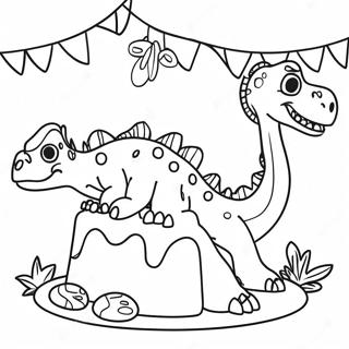 Page A Colorier Anniversaire Dinosaure 26362-24147