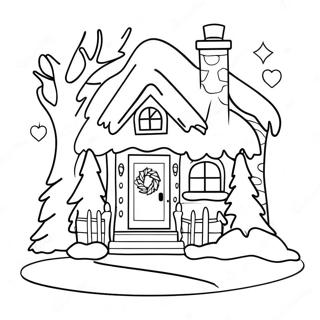 Page A Colorier Cottage De Noel Confortable 26403-24181