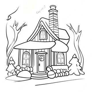 Page A Colorier Cottage De Noel Confortable 26403-24183