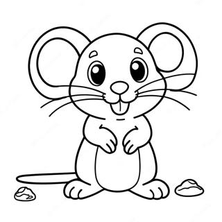 Souris Mignonne Pages À Colorier