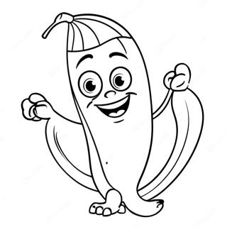 Personnage De Banane Drole Page A Colorier 26453-24221