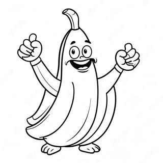 Personnage De Banane Drole Page A Colorier 26453-24222