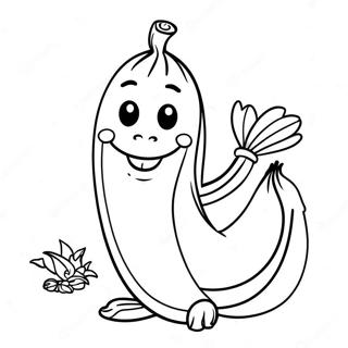 Personnage De Banane Drole Page A Colorier 26453-24223