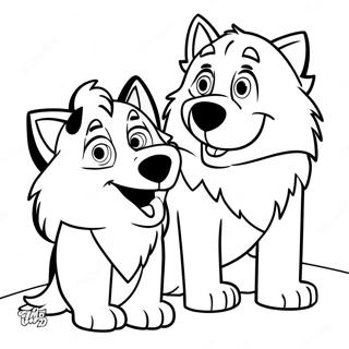 Aventure De Balto Et Jenna Page A Colorier 26463-24230