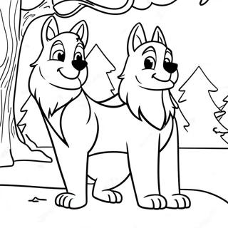 Aventure De Balto Et Jenna Page A Colorier 26463-24231