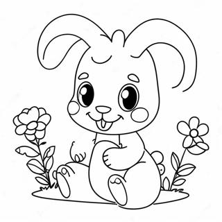 Bonnie Mignonne Avec Des Fleurs Page A Colorier 26473-24237