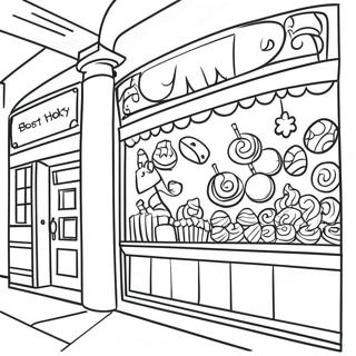 Magasin De Bonbons Pages À Colorier