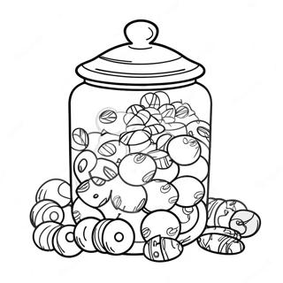 Page A Colorier Du Pot De Bonbons Colores 26493-24254