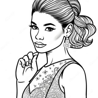 Page A Colorier De Zendaya En Robe Scintillante 26543-24294