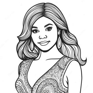 Page A Colorier De Zendaya En Robe Scintillante 26543-24295