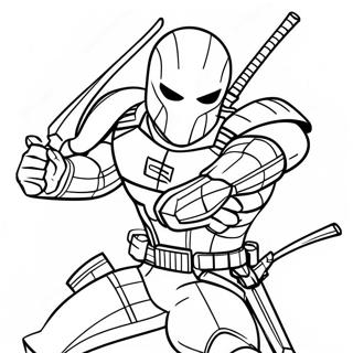 Page A Colorier Deathstroke En Action 26633-24366