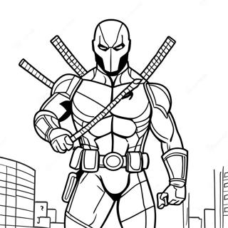 Page A Colorier Deathstroke En Action 26633-24368