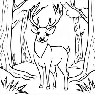 Coloriage De Cerf Majestueux Dans La Foret 26723-24437