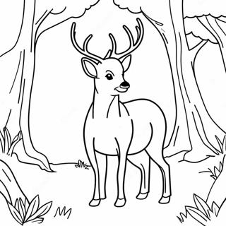 Coloriage De Cerf Majestueux Dans La Foret 26723-24439