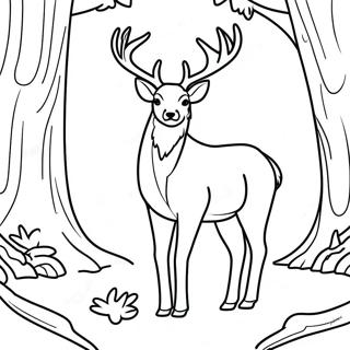 Coloriage De Cerf Majestueux Dans La Foret 26723-24440