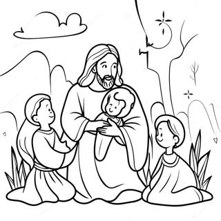 Coloriage De Jesus Aime Les Petits Enfants 26762-24466