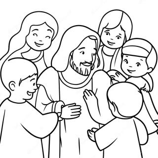 Coloriage De Jesus Aime Les Petits Enfants 26762-24467