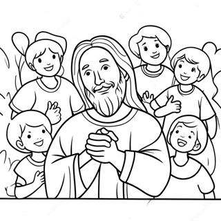 Coloriage De Jesus Aime Les Petits Enfants 26762-24468