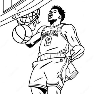 Coloriage De Jimmy Butler En Train De Dunker Au Basket 26773-24477