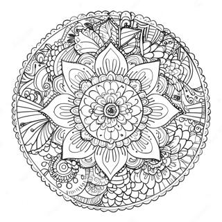 Page A Colorier De Mandala De Fleur Complexe 26793-24493