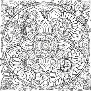 Page A Colorier De Mandala De Fleur Complexe 26793-24495