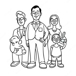 Page A Colorier De La Famille American Dad Drole 26823-24519