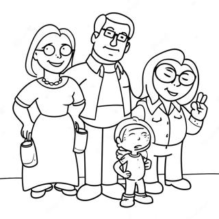 Page A Colorier De La Famille American Dad Drole 26823-24520