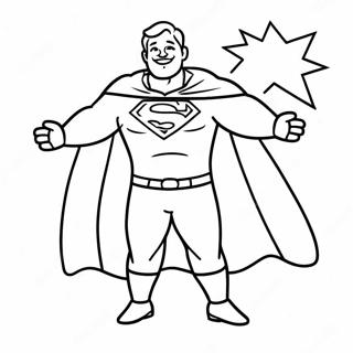 Page A Colorier De Super Dad Drole Avec Une Cape 26853-24541