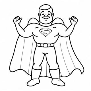 Page A Colorier De Super Dad Drole Avec Une Cape 26853-24542