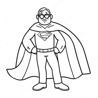 Page A Colorier De Super Dad Drole Avec Une Cape 26853-24543