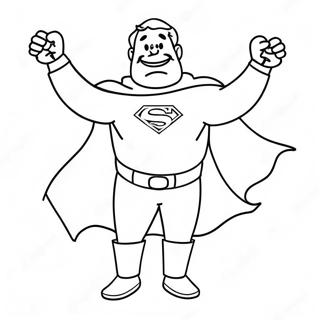 Page A Colorier De Super Dad Drole Avec Une Cape 26853-24544