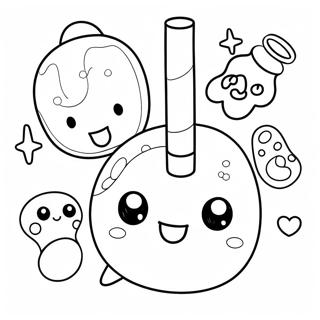 Page A Colorier Des Personnages Tamagotchi Mignons 26883-24566