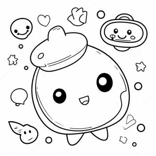 Page A Colorier Des Personnages Tamagotchi Mignons 26883-24568