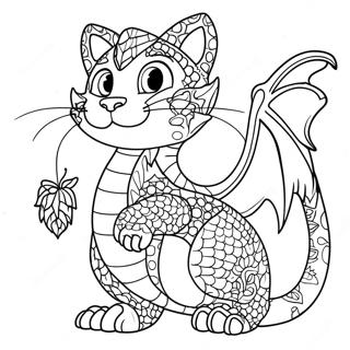 Page A Colorier Du Dragon Chat 26912-24586