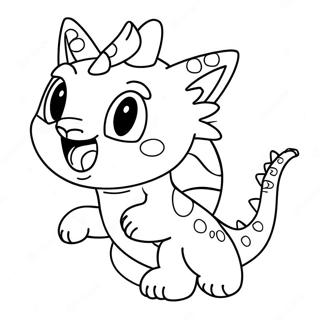 Page A Colorier Du Dragon Chat Mignon Volant 26913-24589