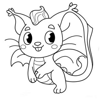 Page A Colorier Du Dragon Chat Mignon Volant 26913-24591