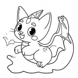 Page A Colorier Du Dragon Chat Mignon Volant 26913-24592