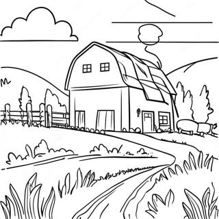 Page A Colorier Paysage De Ferme Realiste 26992-24650